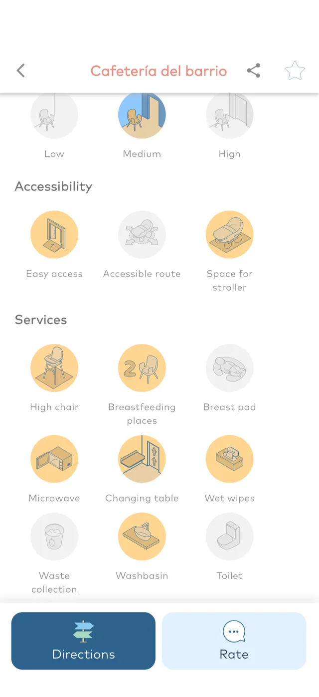 The MaterMap app: a place's privacy, accessibility and services.